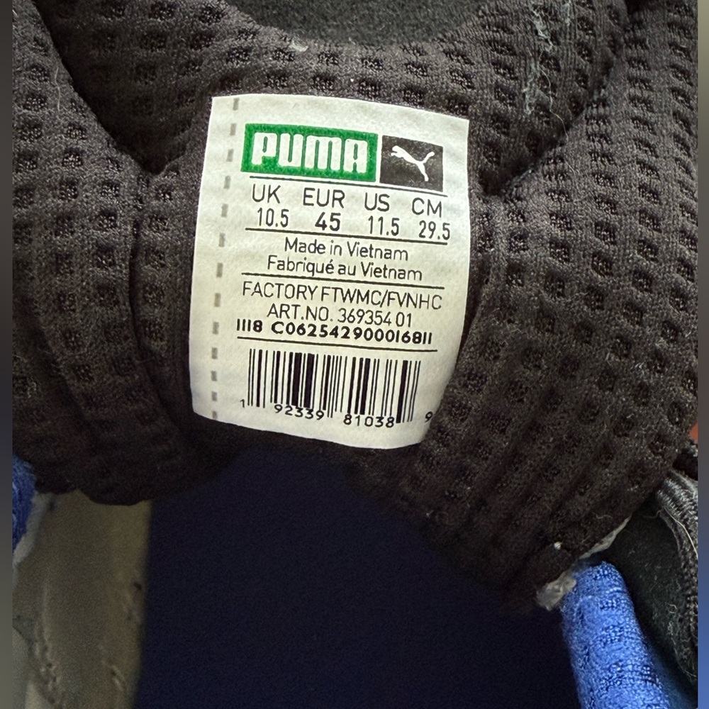 Puma Cell Athletic Sneakers | Blue White Black | Men’s US 11.5 | Like New - Picture 5 of 11